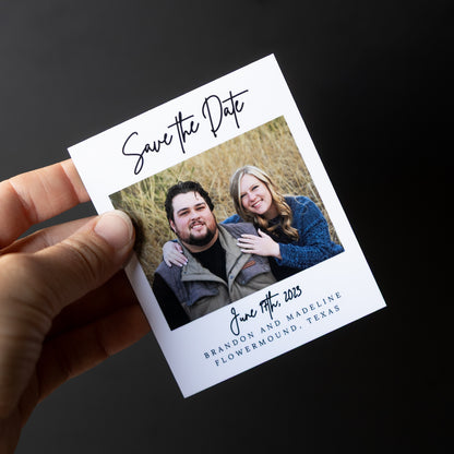 3.25" x 4" Genevieve Hydrangea Custom Save the Date Photo Magnets