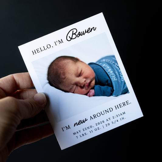 4" x 5" LaVerne Marigold Custom Birth Announcement Photo Magnets