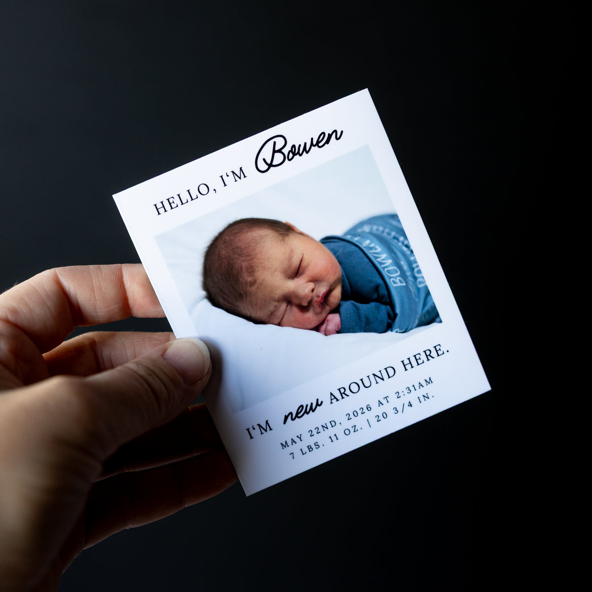 3.25" x 4" LaVerne Marigold Custom Birth Announcement Photo Magnets