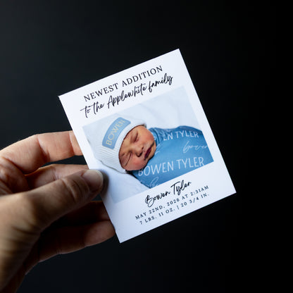 3.25" x 4" Martha Rose Custom Birth Announcement Photo Magnets