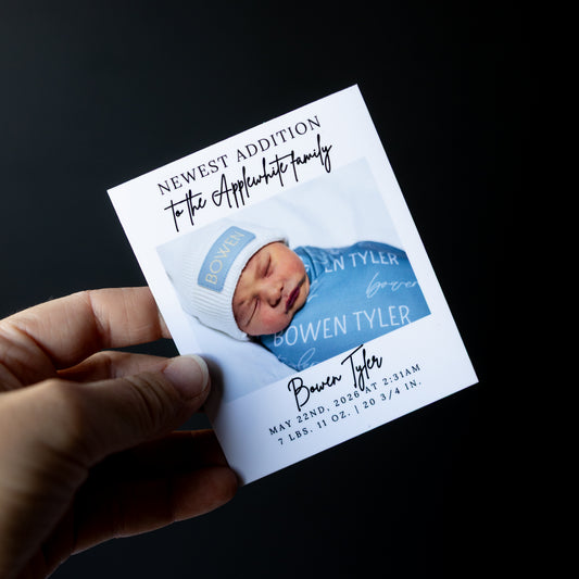 3.25" x 4" Martha Hydrangea Custom Birth Announcement Photo Magnets