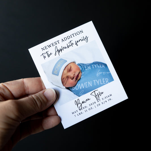 3.25" x 4" Martha Gardenia Custom Birth Announcement Photo Magnets
