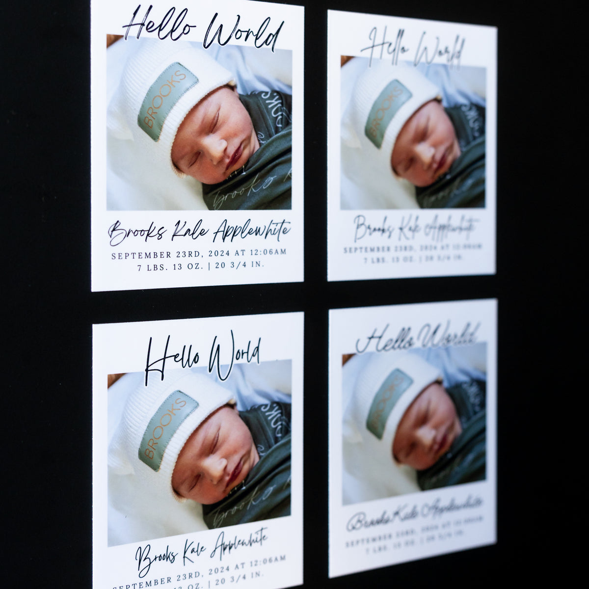 4" x 5" Debra Marigold Custom Birth Announcement Photo Magnets