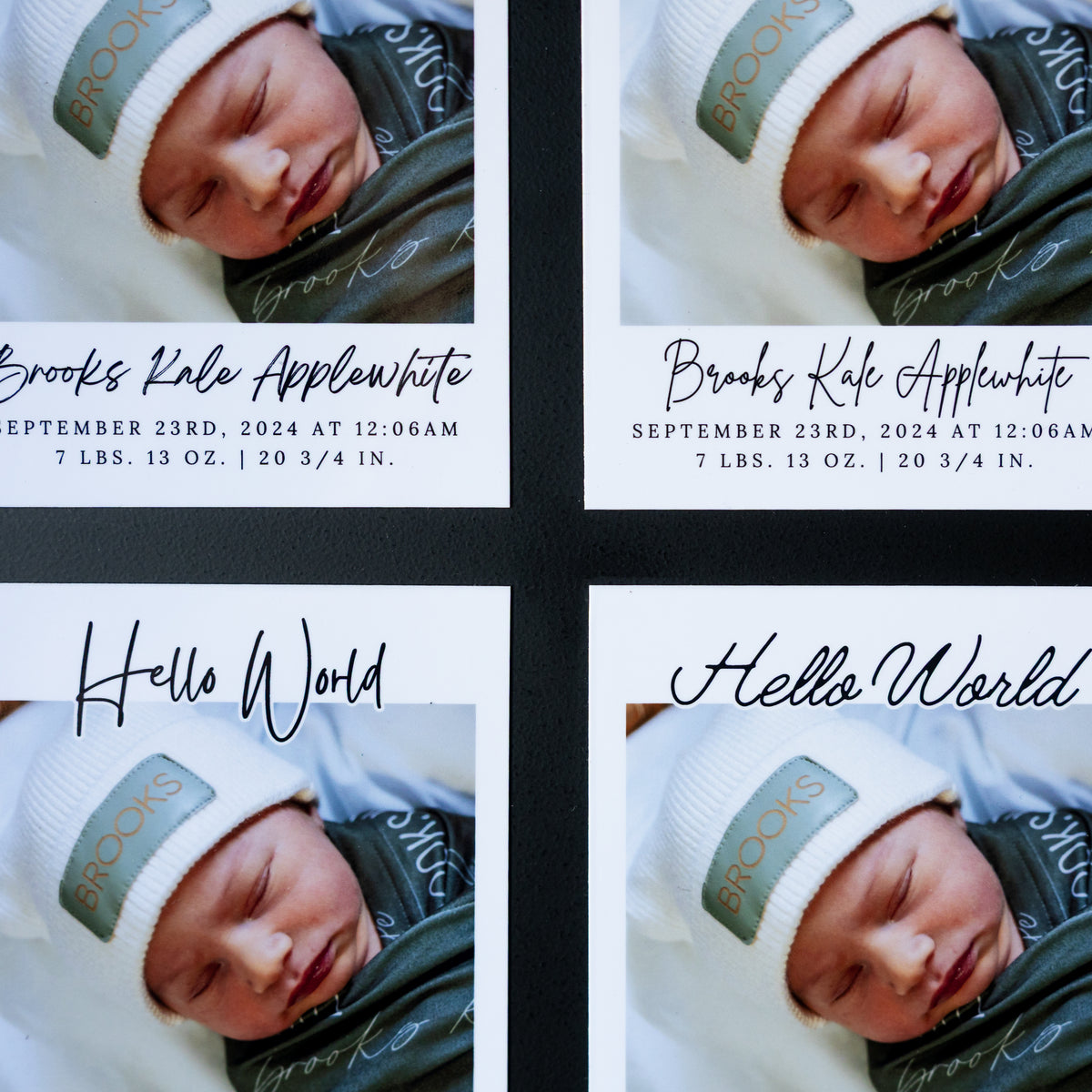 4" x 5" Debra Marigold Custom Birth Announcement Photo Magnets
