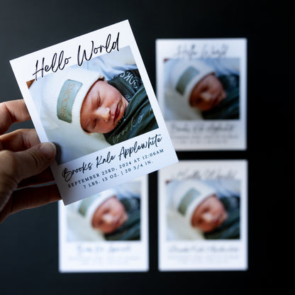 4" x 5" Debra Rose Custom Birth Announcement Photo Magnets