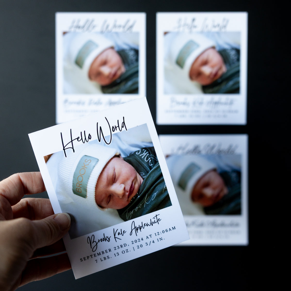 3.25" x 4" Debra Gardenia Custom Birth Announcement Photo Magnets