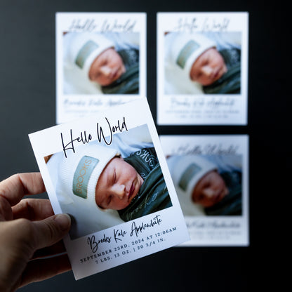 3.25" x 4" Debra Gardenia Custom Birth Announcement Photo Magnets