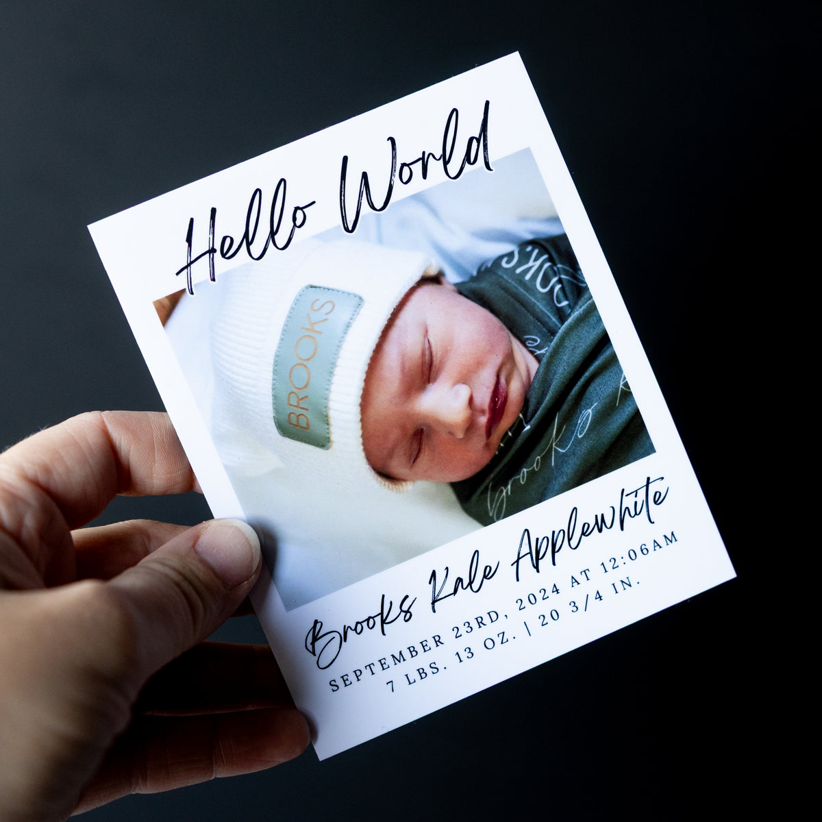 4" x 5" Debra Rose Custom Birth Announcement Photo Magnets
