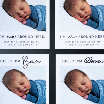 3.25" x 4" LaVerne Rose Custom Birth Announcement Photo Magnets