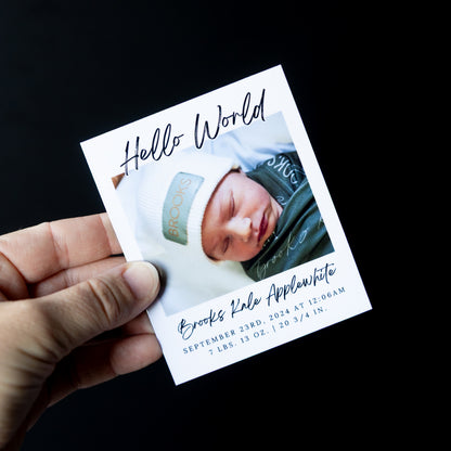3.25" x 4" Debra Rose Custom Birth Announcement Photo Magnets