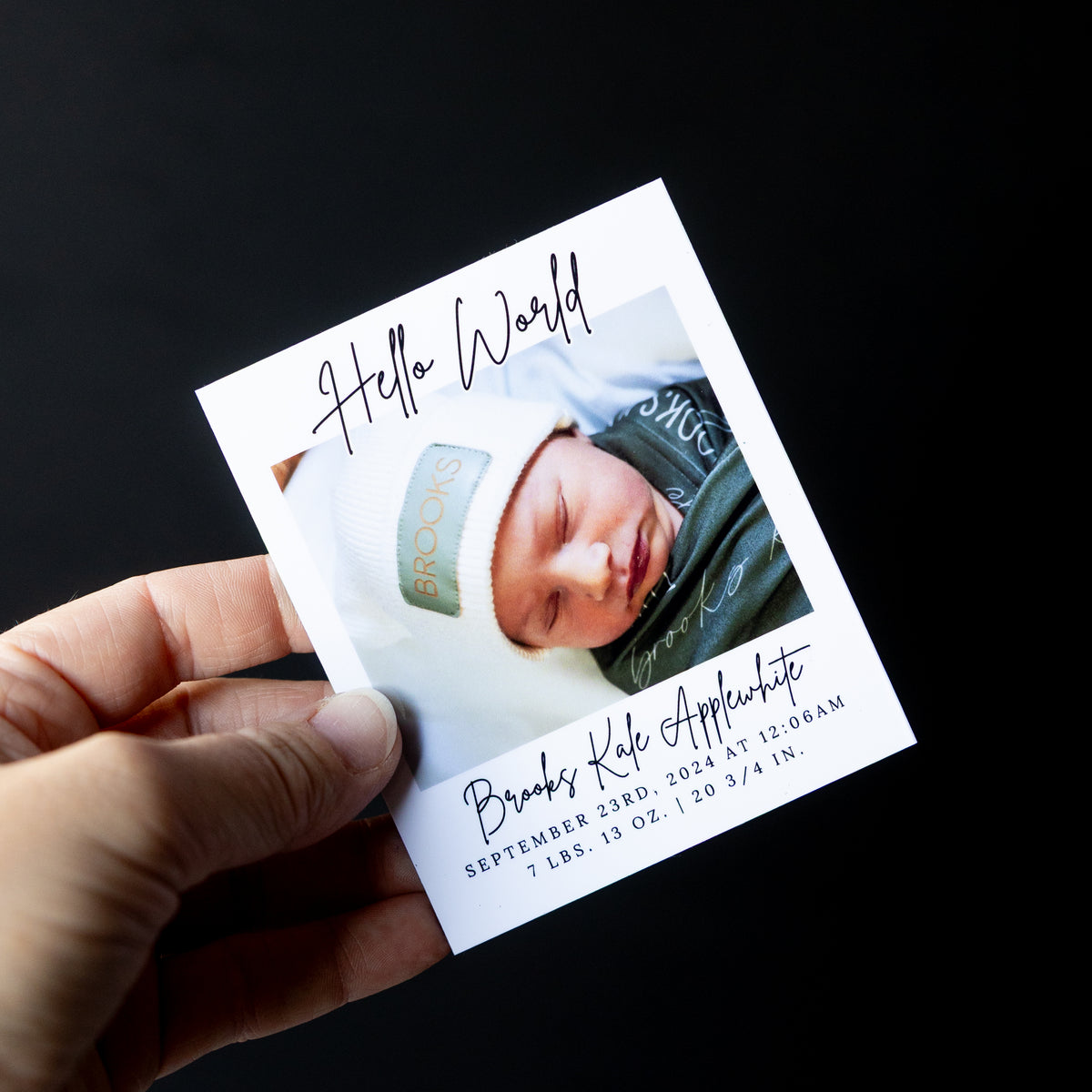 3.25" x 4" Debra Hydrangea Custom Birth Announcement Photo Magnets
