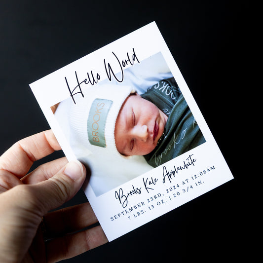 4" x 5" Debra Gardenia Custom Birth Announcement Photo Magnets