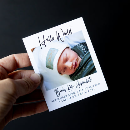 3.25" x 4" Debra Gardenia Custom Birth Announcement Photo Magnets