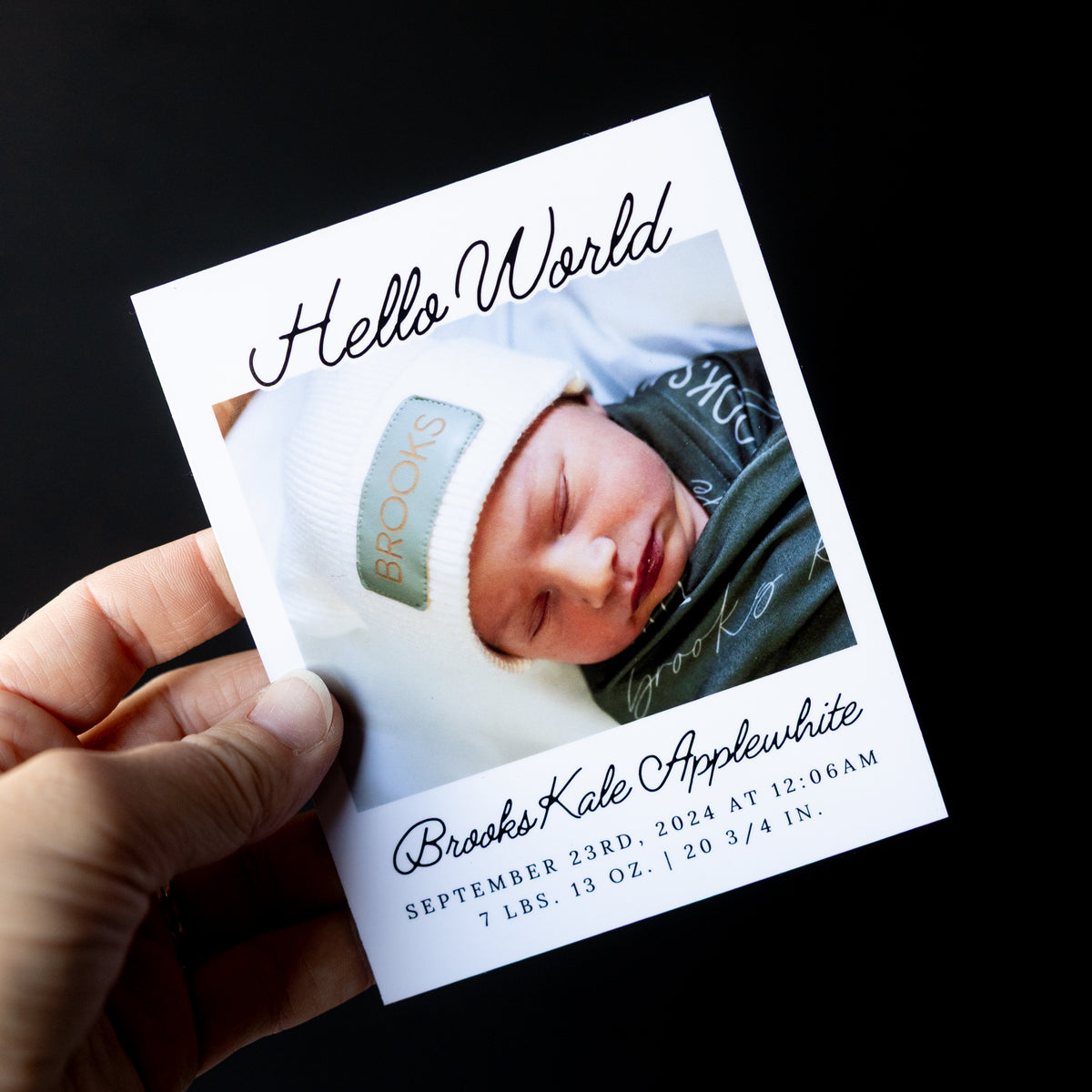4" x 5" Debra Marigold Custom Birth Announcement Photo Magnets