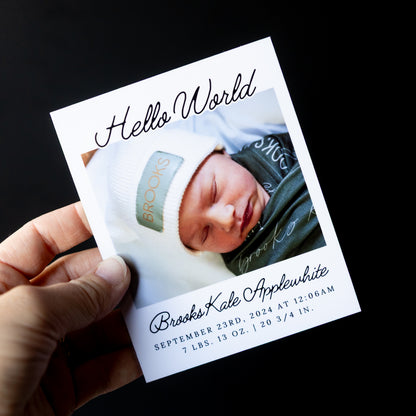 4" x 5" Debra Marigold Custom Birth Announcement Photo Magnets