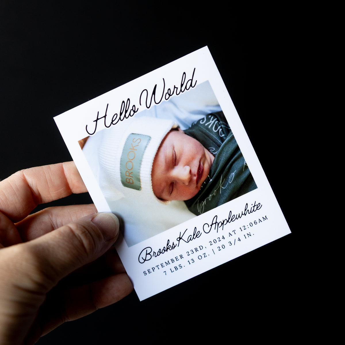 3.25" x 4" Debra Marigold Custom Birth Announcement Photo Magnets