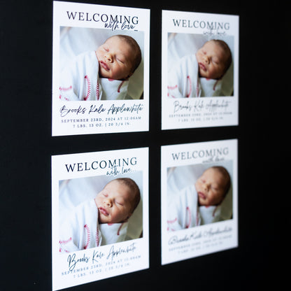3.25" x 4" Mary Jo Marigold Custom Birth Announcement Photo Magnets