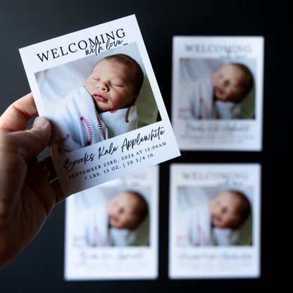 3.25" x 4" Mary Jo Rose Custom Birth Announcement Photo Magnets