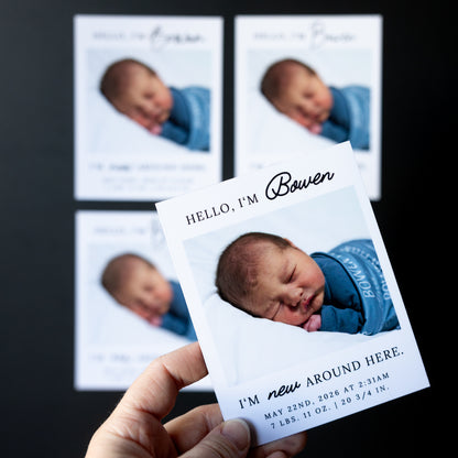 3.25" x 4" LaVerne Marigold Custom Birth Announcement Photo Magnets