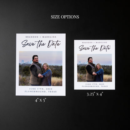 4" x 5" Catherine Rose Custom Save the Date Photo Magnets