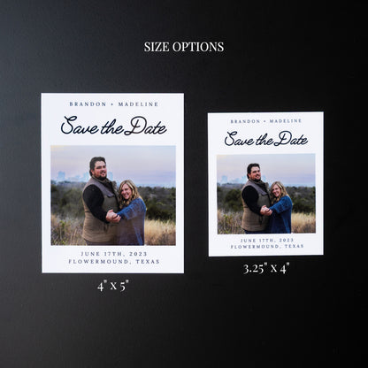 3.25" x 4" Catherine Marigold Custom Save the Date Photo Magnets