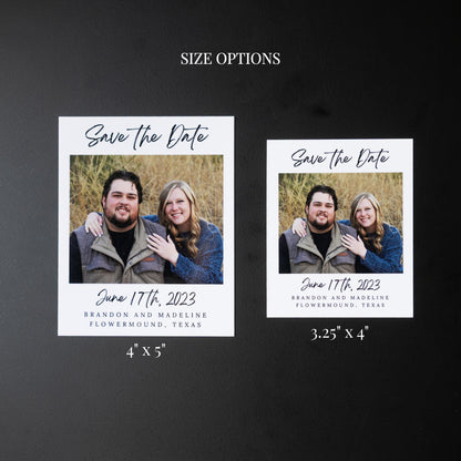 4" x 5" Genevieve Rose Custom Save the Date Photo Magnets