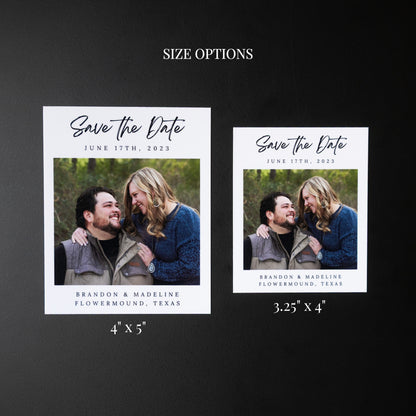 3.25" x 4" Adrienne Rose Custom Save the Date Photo Magnets