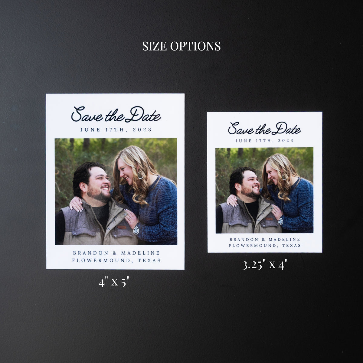 3.25" x 4" Adrienne Marigold Custom Save the Date Photo Magnets