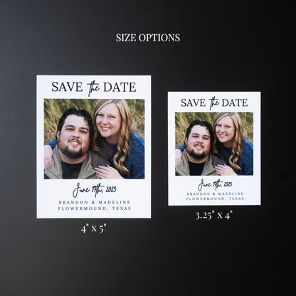 4" x 5" Ashley Hydrangea Custom Save the Date Photo Magnets