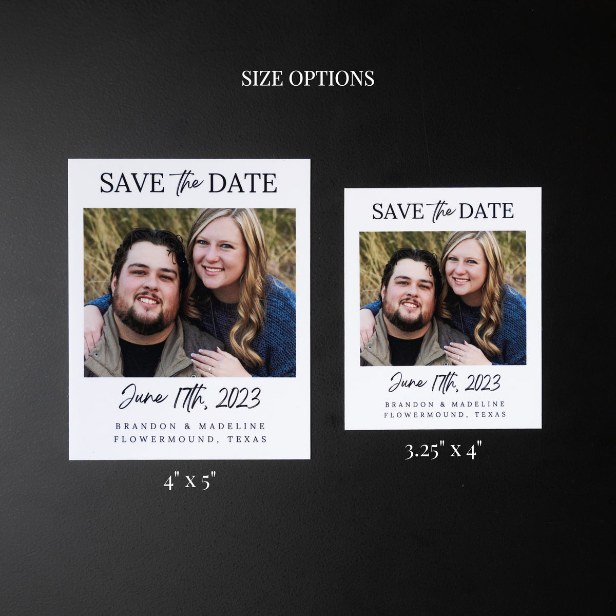 4" x 5" Ashley Rose Custom Save the Date Photo Magnets