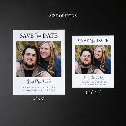 4" x 5" Ashley Gardenia Custom Save the Date Photo Magnets