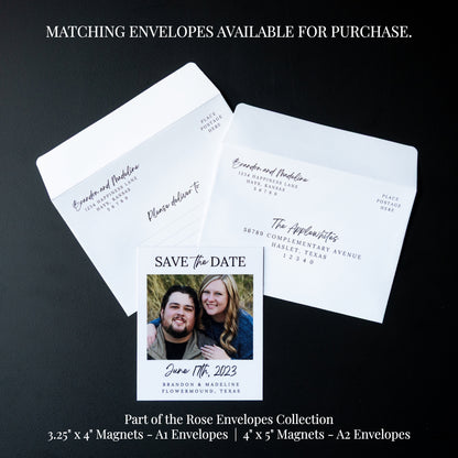 3.25" x 4" Ashley Rose Custom Save the Date Photo Magnets