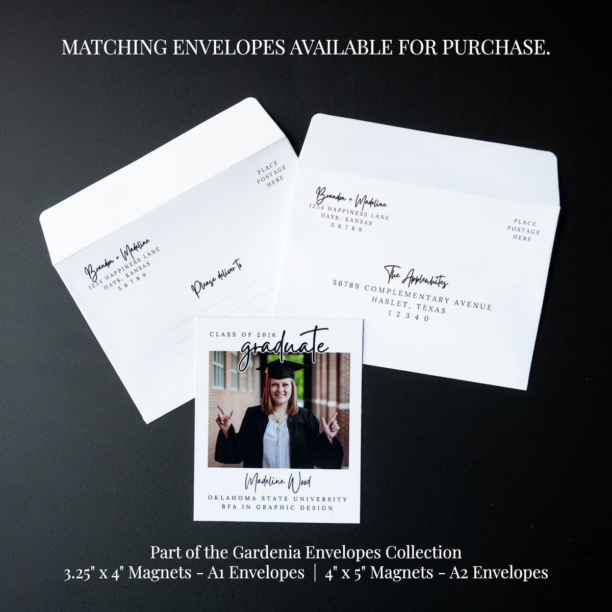 3.25" x 4" Cheryl Gardenia Custom Graduation Photo Magnets