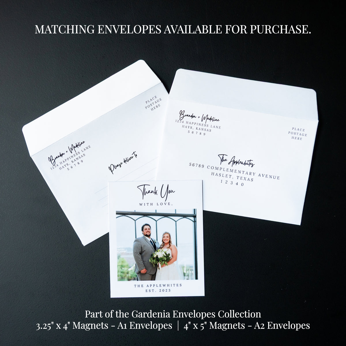 3.25" x 4" Naida Gardenia Custom Thank You Photo Magnets