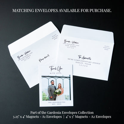 3.25" x 4" Naida Gardenia Custom Thank You Photo Magnets