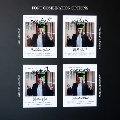 4" x 5" Cheryl Gardenia Custom Graduation Photo Magnets