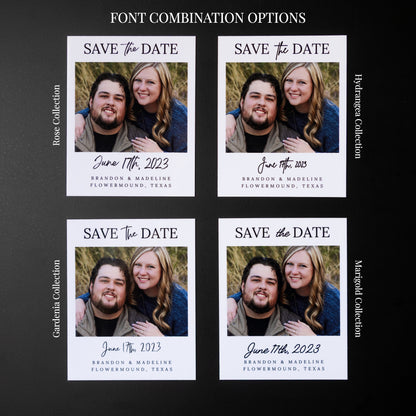4" x 5" Ashley Marigold Custom Save the Date Photo Magnets