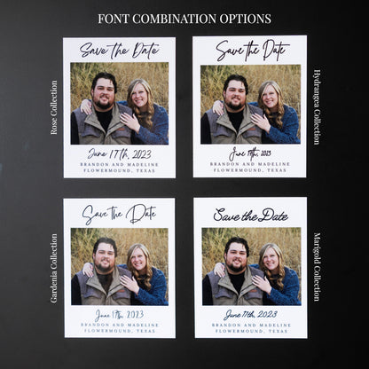3.25" x 4" Genevieve Rose Custom Save the Date Photo Magnets