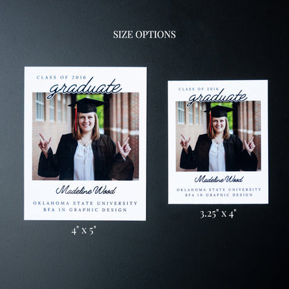 3.25" x 4" Cheryl Marigold Custom Graduation Photo Magnets