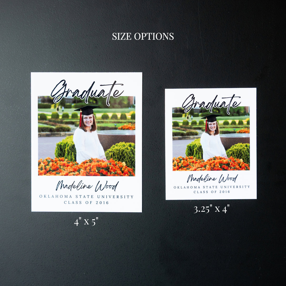 4" x 5" Tricia Rose Custom Graduation Photo Magnets