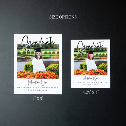 3.25" x 4" Tricia Gardenia Custom Graduation Photo Magnets
